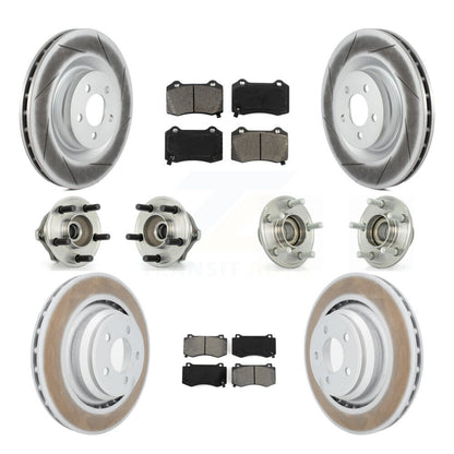 Hub Bearing Coated Brake Rotor Pads Front Rear Kit (10Pc) For Chrysler 300 Dodge