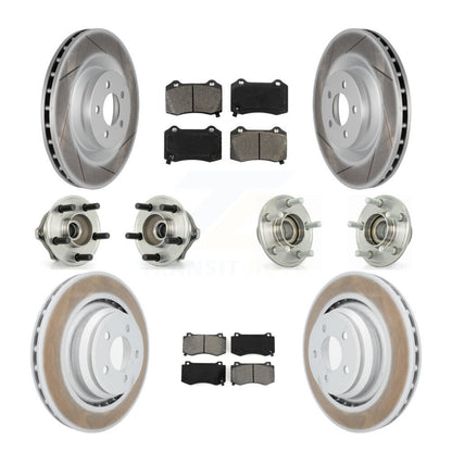 Hub Bearing Coated Brake Rotor Pads Front Rear Kit (10Pc) For Chrysler 300 Dodge