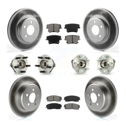 Hub Bearing Coat Brake Rotor Pads Front Rear Kit (10Pc) For Dodge Charger Magnum