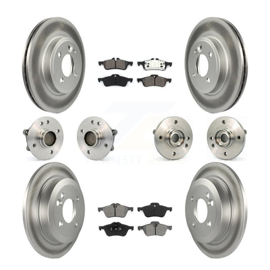 Hub Bearing Coated Disc Brake Rotor & Pads Front Rear Kit (10Pc) For Mini Cooper