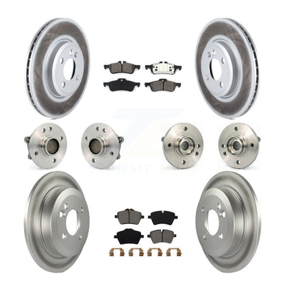 Hub Bearing Coated Disc Brake Rotor & Pads Front Rear Kit (10Pc) For Mini Cooper