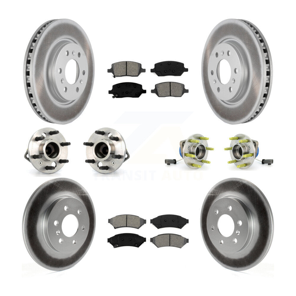 Hub Bearing Coat Brake Rotor Pad Front Rear Kit (10Pc) For Pontiac Montana Buick