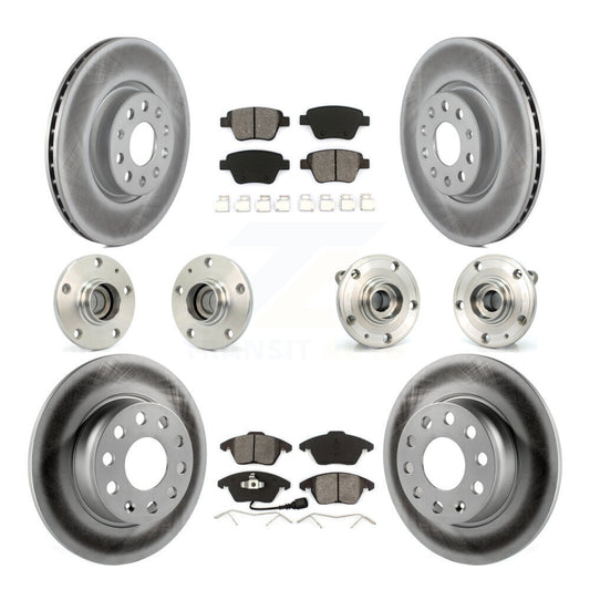 Hub Bearing Coat Brake Rotor Pad Front Rear Kit (10Pc) For Volkswagen Beetle GTI
