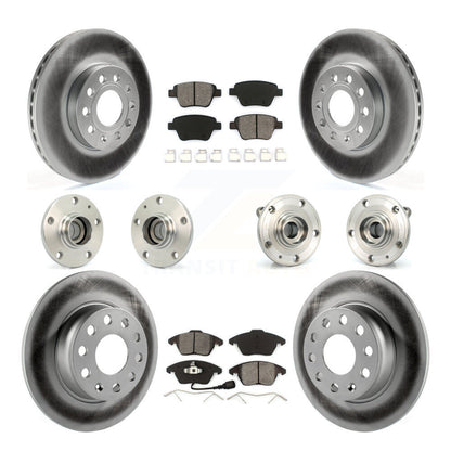 Hub Bearing Coated Brake Rotor & Pad Front Rear Kit (10Pc) For Volkswagen Beetle