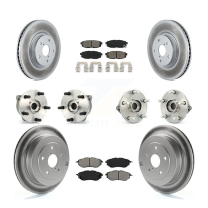Hub Bearing Coat Brake Rotor Pads Front Rear Kit (10Pc) For 08-14 Subaru Tribeca