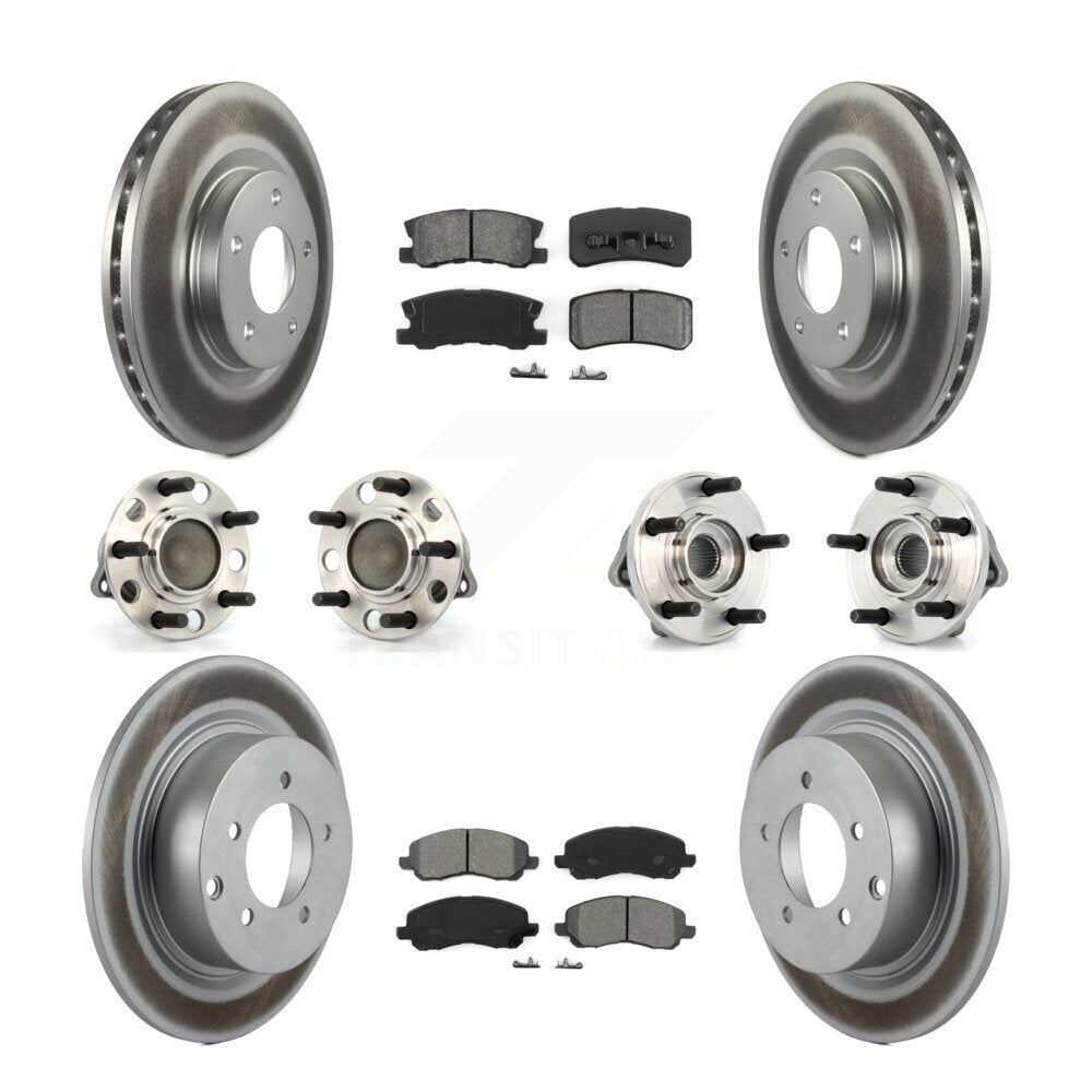 Hub Bearing Coat Brake Rotor Pads Front Rear Kit (10Pc) For Chrysler Sebring 200