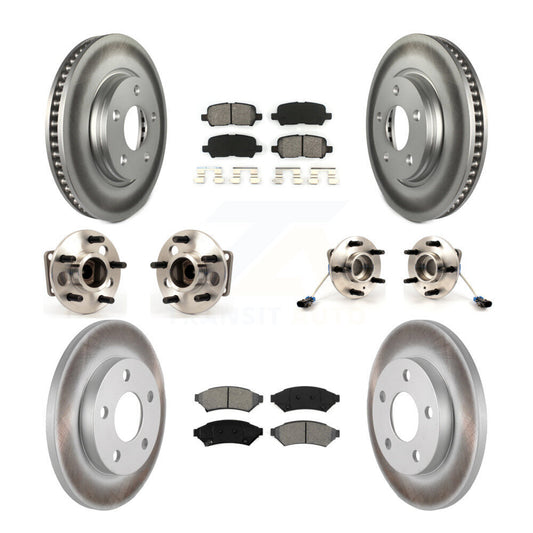 Hub Bearing Coat Brake Rotor Pads Front Rear Kit (10Pc) For Buick LaCrosse Grand