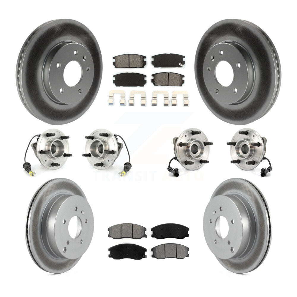 Hub Bearing Coat Brake Rotor Pad Front Rear Kit (10Pc) For Chevrolet Equinox Vue