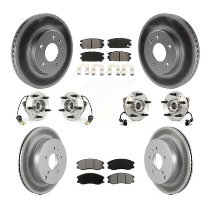 Hub Bearing Coat Brake Rotor Pad Front Rear Kit (10Pc) For Chevrolet Equinox Vue