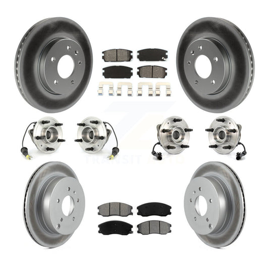Hub Bearing Coat Brake Rotor Pad Front Rear Kit (10Pc) For Chevrolet Equinox Vue
