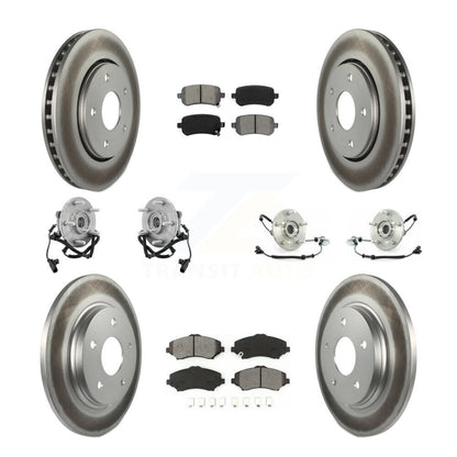 Bearing Coat Brake Rotor Pads Front Rear Kit (10Pc) For Dodge Grand Caravan Town