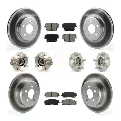 Hub Bearing Coated Brake Rotor Pads Front Rear Kit (10Pc) For Dodge Chrysler 300
