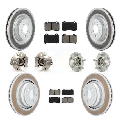 Hub Bearing Coated Brake Rotor Pads Front Rear Kit (10Pc) For Dodge Chrysler 300