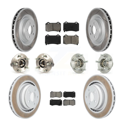 Hub Bearing Coated Brake Rotor Pads Front Rear Kit (10Pc) For Dodge Chrysler 300