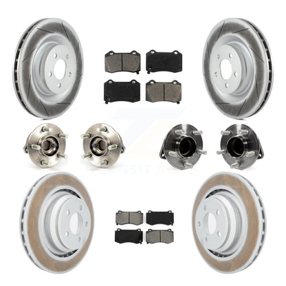 Hub Bearing Coated Brake Rotor Pads Front Rear Kit (10Pc) For Dodge Chrysler 300