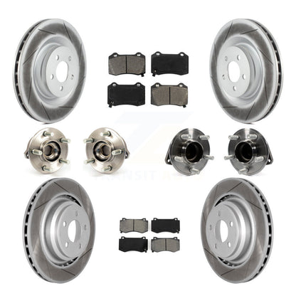 Hub Bearing Coated Brake Rotor Pads Front Rear Kit (10Pc) For Dodge Chrysler 300