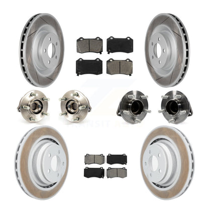 Hub Bearing Coated Brake Rotor Pads Front Rear Kit (10Pc) For Dodge Chrysler 300