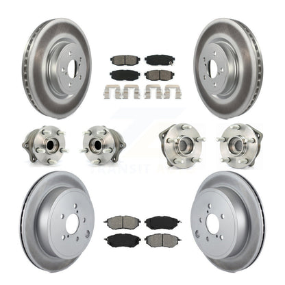 Hub Bearing Coat Brake Rotor Pad Front Rear Kit (10Pc) For Subaru Outback Legacy