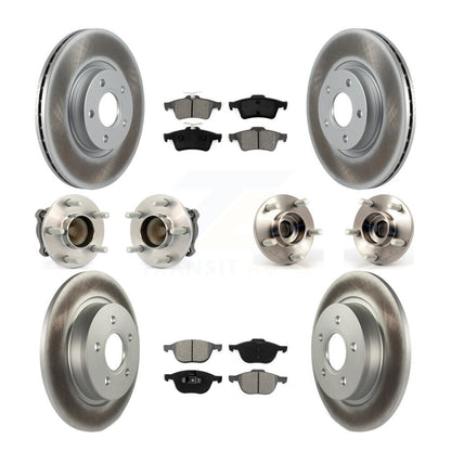 Hub Bearing Coat Brake Rotor Pad Front Rear Kit (10Pc) For Volvo S40 C30 V50 C70