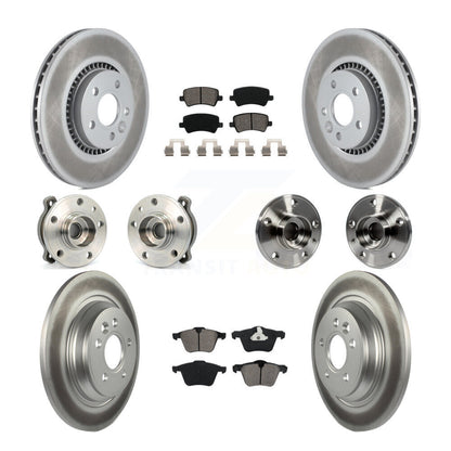 Hub Bearing Coated Brake Rotor Pad Front Rear Kit (10Pc) For Volvo S60 V60 Cross