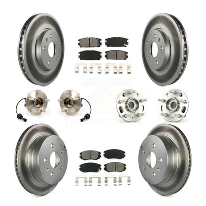 Hub Bearing Coat Brake Rotor Pad Front Rear Kit (10Pc) For Chevrolet Equinox GMC