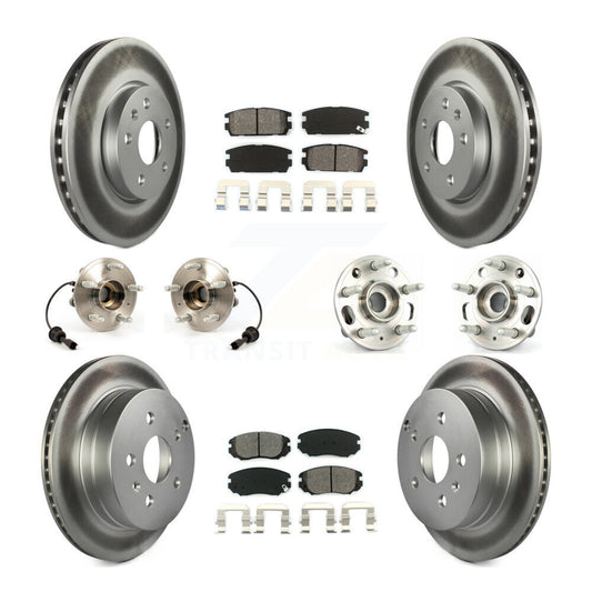 Hub Bearing Coat Brake Rotor Pad Front Rear Kit (10Pc) For Chevrolet Equinox GMC