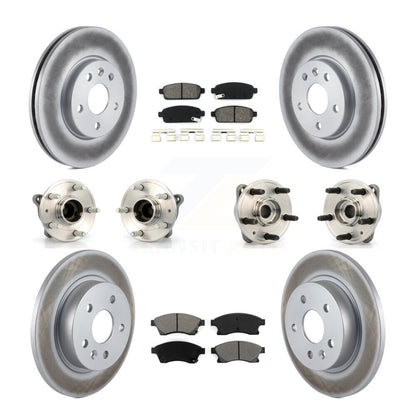 Hub Bearing Coat Brake Rotor Pad Front Rear Kit (10Pc) For 11-12 Chevrolet Cruze