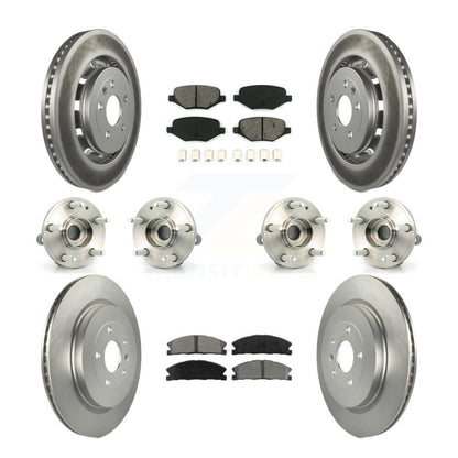 Hub Bearing Coat Brake Rotor Pads Front Rear Kit (10Pc) For Ford Explorer Police