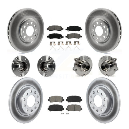Hub Bearing Coat Brake Rotor Pads Front Rear Kit (10Pc) For 2013-2016 Dodge Dart