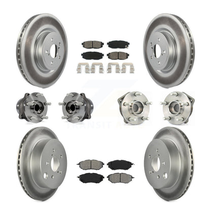 Hub Bearing Coat Brake Rotor Pads Front Rear Kit (10Pc) For Subaru Forester 2.0L