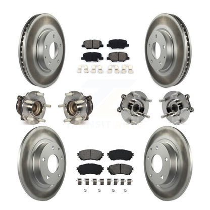 Hub Bearings Coated Disc Brake Rotors And Pads Front Rear Kit (10Pc) For Mazda 6