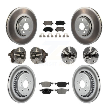Hub Bearing Coat Brake Rotor Pads Front Rear Kit (10Pc) For 10-15 Volvo XC60 AWD