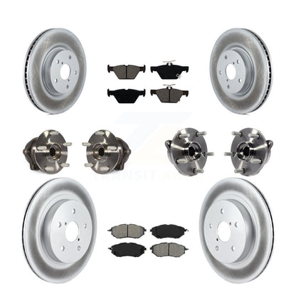 Hub Bearing Coat Brake Rotor Pad Front Rear Kit (10Pc) For Subaru Outback Legacy