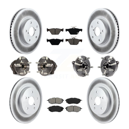Hub Bearing Coat Brake Rotor Pad Front Rear Kit (10Pc) For 15 Subaru Legacy 2.5L
