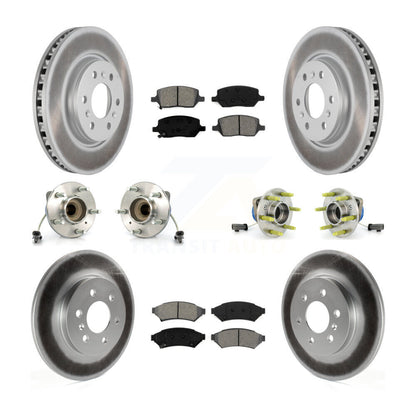 Hub Bearing Coated Disc Brake Rotor & Pad Front Rear Kit (10Pc) For Saturn Relay