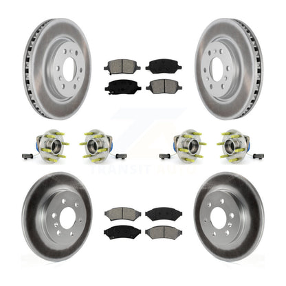 Hub Bearing Coat Brake Rotor Pad Front Rear Kit (10Pc) For 2006 Saturn Relay AWD