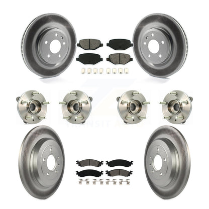 Hub Bearing Coat Brake Rotor Pad Front Rear Kit (10Pc) For 10-12 Ford Taurus SHO