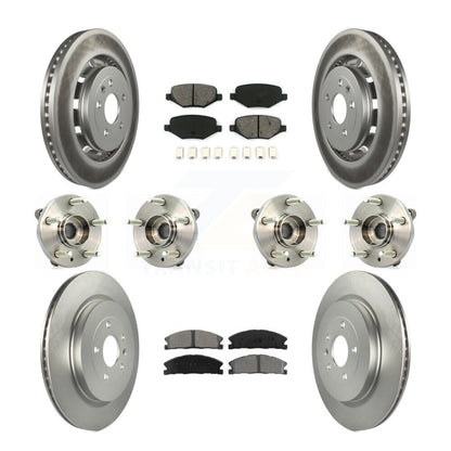 Hub Bearing Coat Brake Rotor Pad Front Rear Kit (10Pc) For Ford Flex Lincoln MKT