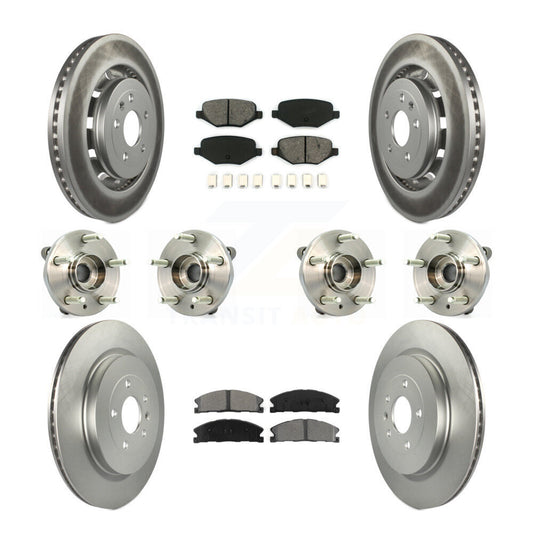 Hub Bearing Coat Brake Rotor Pad Front Rear Kit (10Pc) For Ford Flex Lincoln MKT