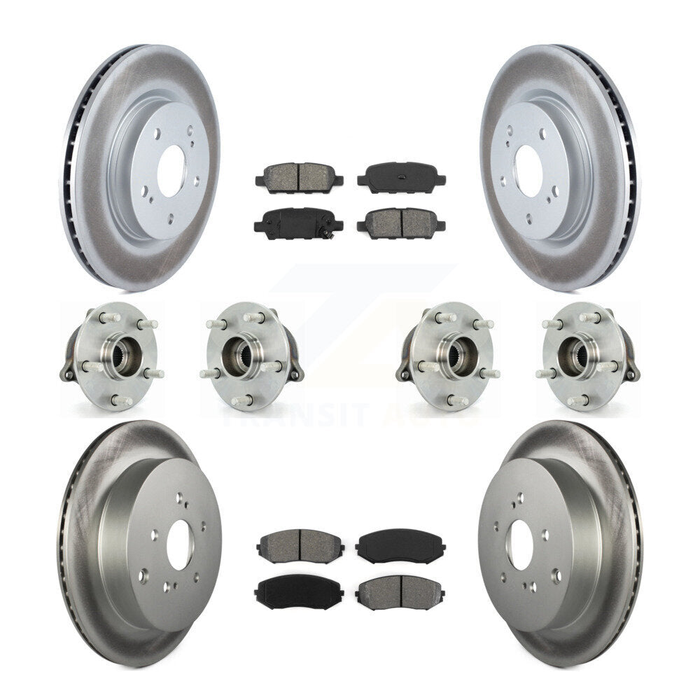 Bearing Coat Brake Rotor Pad Front Rear Kit (10Pc) For 09-13 Suzuki Grand Vitara