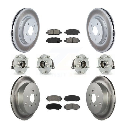 Bearing Coat Brake Rotor Pad Front Rear Kit (10Pc) For 09-13 Suzuki Grand Vitara
