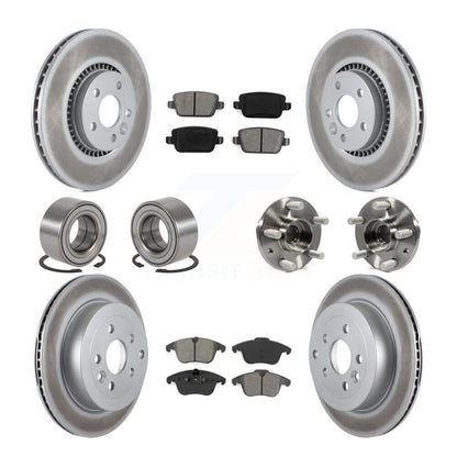 Bearing Coat Brake Rotor Pad Shoe Front Rear Kit (10Pc) For 08-11 Land Rover LR2