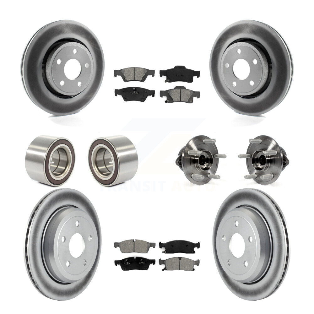 Hub Bearing Coat Brake Rotor Pads Shoe Front Rear Kit For Jeep Grand Cherokee WK