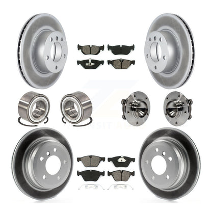 Hub Bearing Coated Brake Rotor Pad Shoe Front Rear Kit (10Pc) For BMW 328i Wagon