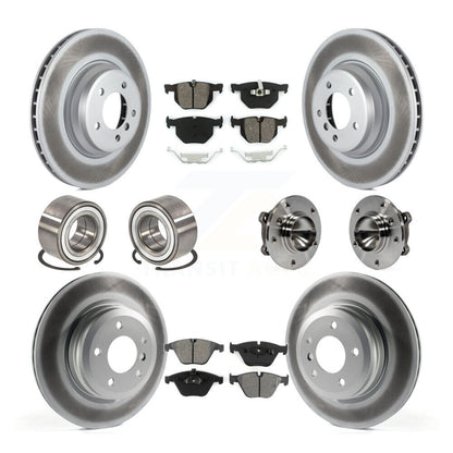 Hub Bearing Coated Brake Rotor Pad Shoe Front Rear Kit (10Pc) For BMW 335i 335is