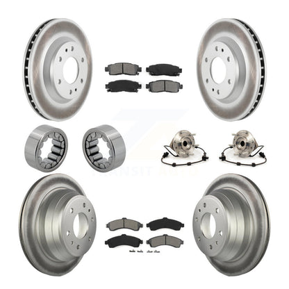 Hub Bearing Coat Brake Rotor Pads Shoe Front Rear Kit (10Pc) For GMC Envoy Buick