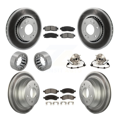 Hub Bearing Coat Brake Rotor Pad Shoe Front Rear Kit (10Pc) For Chevrolet GMC XL