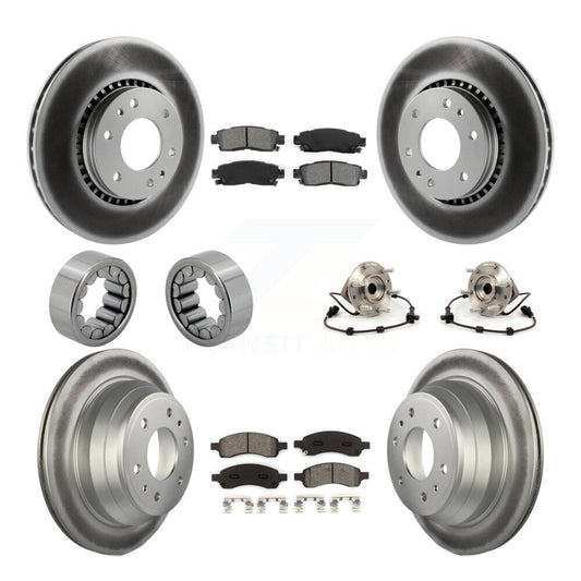 Hub Bearing Coat Brake Rotor Pad Shoe Front Rear Kit (10Pc) For Chevrolet GMC XL