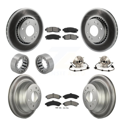 Hub Bearing Coat Brake Rotor Pad Shoe Front Rear Kit (10Pc) For Chevrolet GMC XL