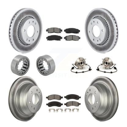 Hub Bearing Coated Brake Rotor Pads Shoe Front Rear Kit (10Pc) For Chevrolet GMC